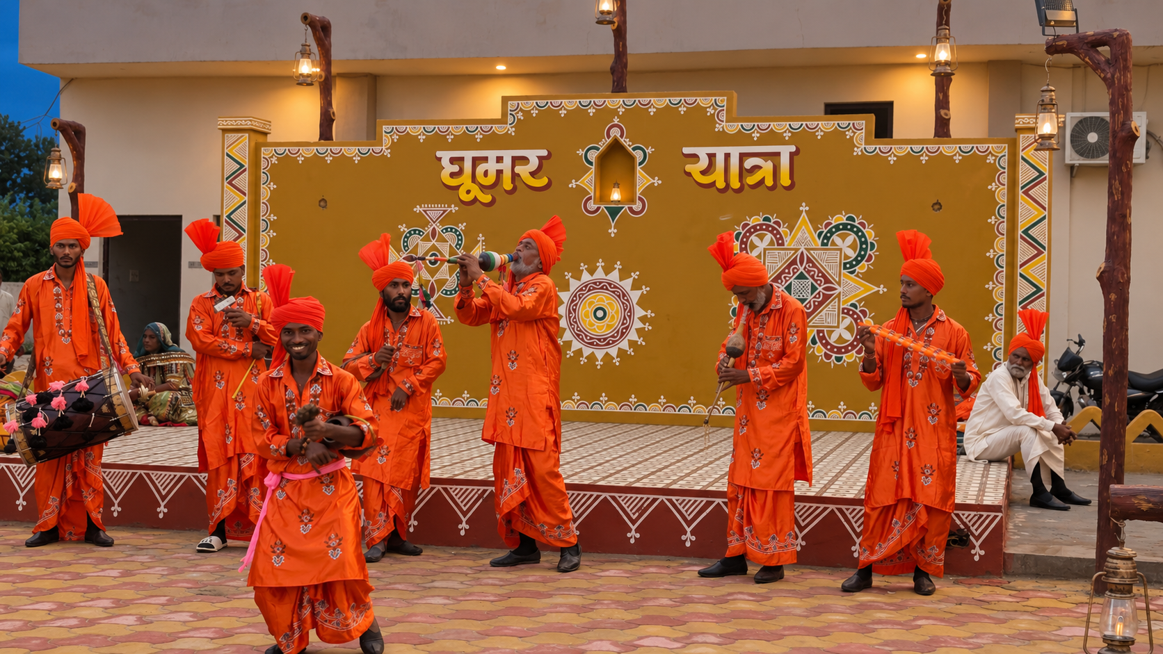 Live Dhol and Been Folk Musicians
